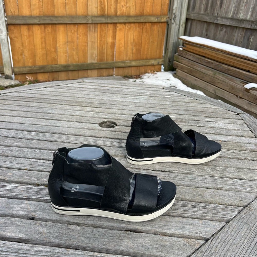 EILEEN FISHER Smart Sport Sandals‎ Black 10